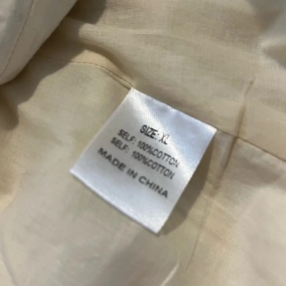 MONN Women's XL Blazer Beige Linen Cotton Brand New Career Jacket Office - Picture 10 of 10